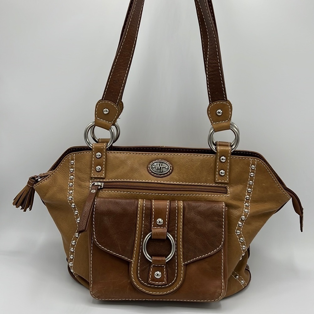Western Trenditions Soft Tan Leather Shoulder Bag